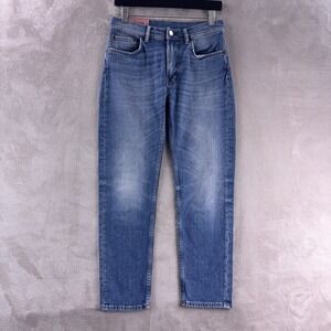 Acne Studios Melk Mid Jeans Womens Size 26x25 Blue Wash AW18 Slim Straight